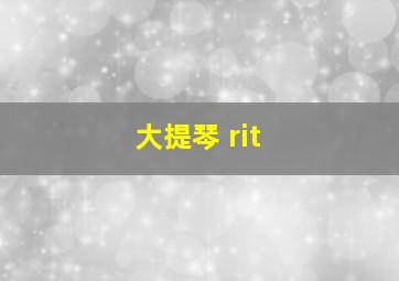 大提琴 rit